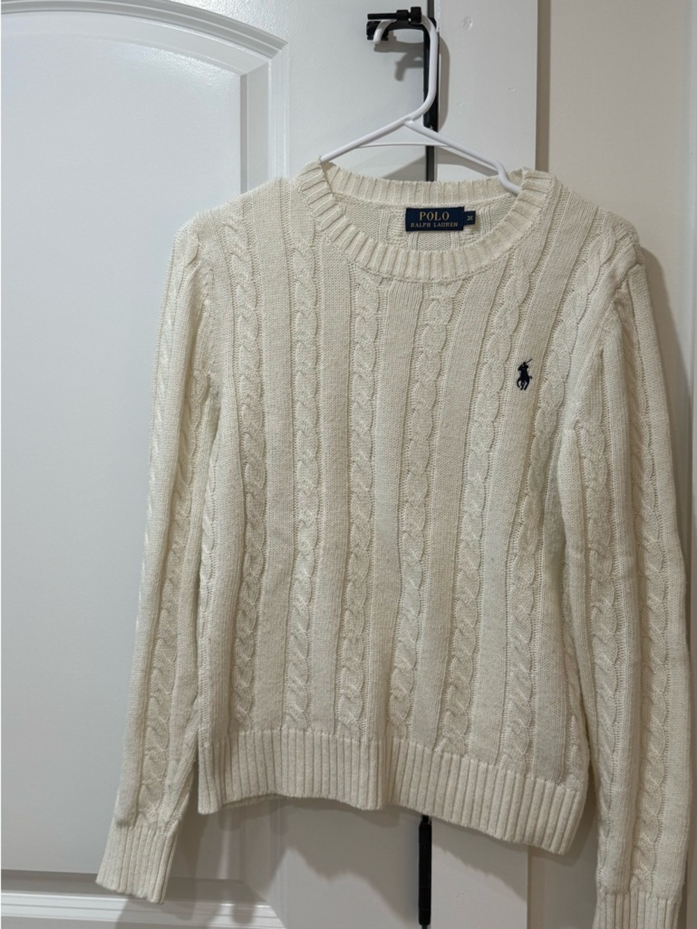 Vintage Polo Ralph Lauren Cream Cable Knit Sweater